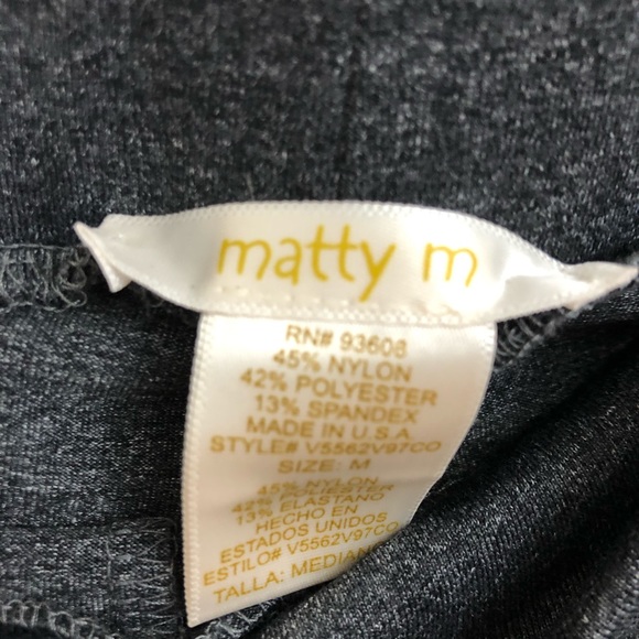 Matty M Size Medium Gray Leggings - Picture 5 of 5